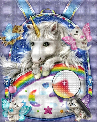 Einhorn und Katzen mit Flügeln Diamond Painting