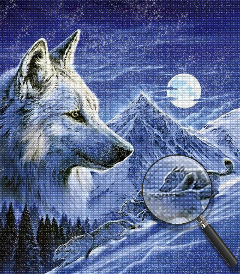 Schneeberg Wolf Diamond Painting