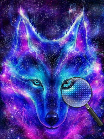 Polarlicht Wolf Diamond Painting