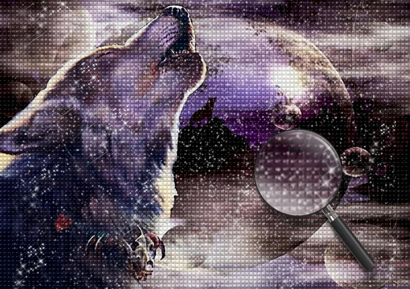 Heulender Wolf Diamond Painting