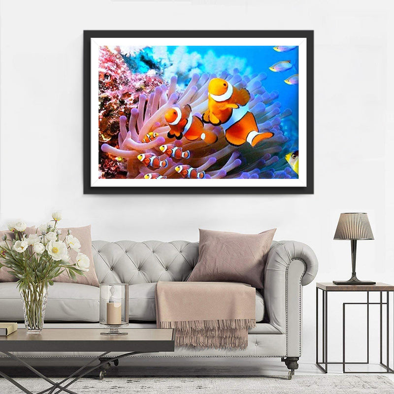 Koralle und bunte Fische Diamond Painting