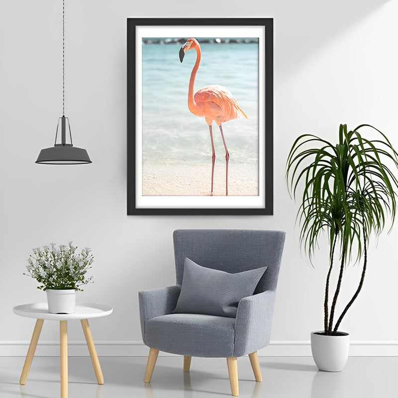 Rosa Flamingo am Meer Diamond Painting