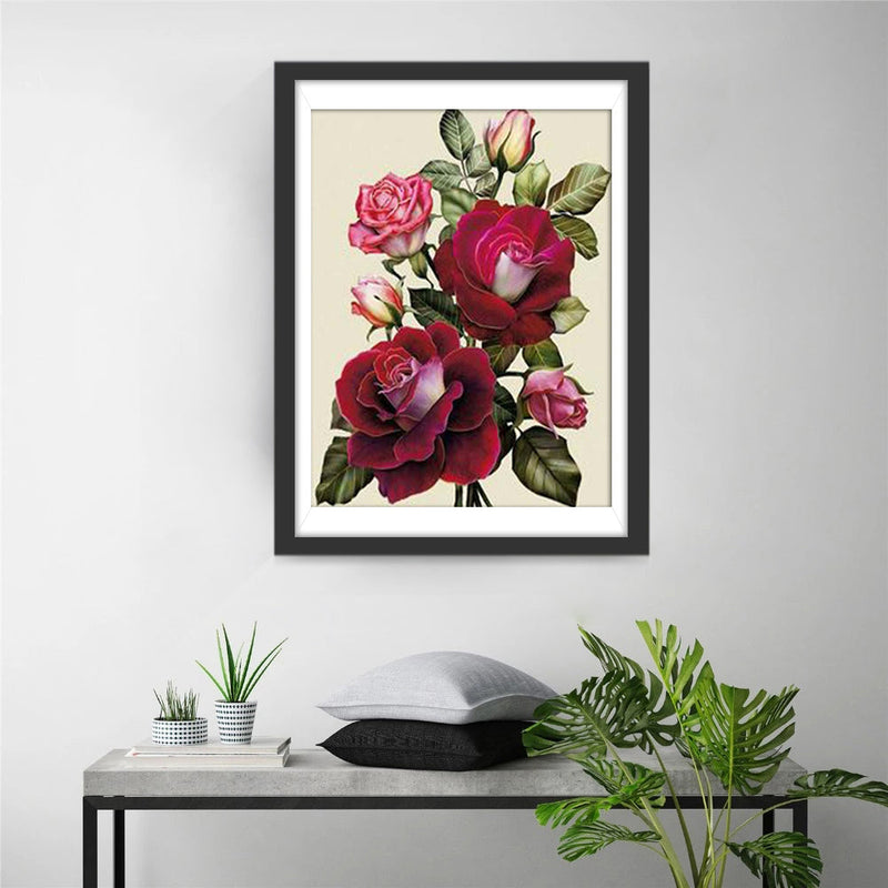 Rosen und Knospen Diamond Painting