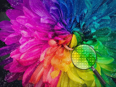 Regenbogen-Chrysantheme Diamond Painting