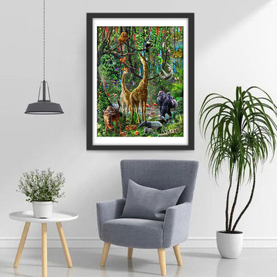 Tiere im Wald Diamond Painting