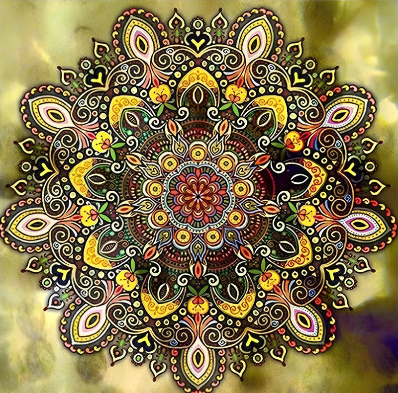 Braune Mandala Diamond Painting