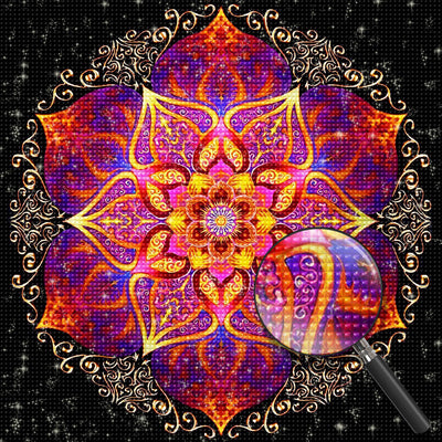 Rote Macht Mandala Diamond Painting