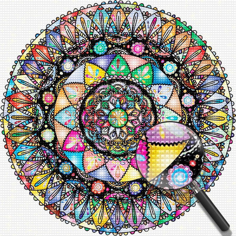 Abstraktes Mandala Diamond Painting