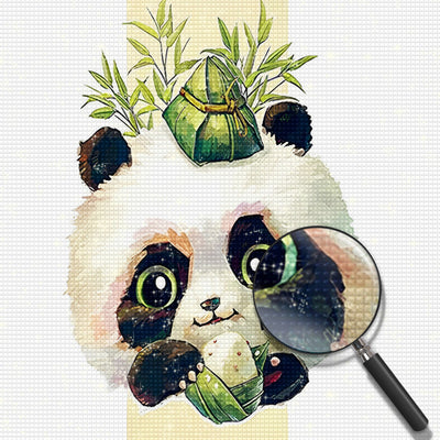 Baby-Panda mit Zongzi Diamond Painting