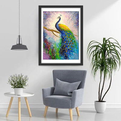 Pfau und Ast Diamond Painting