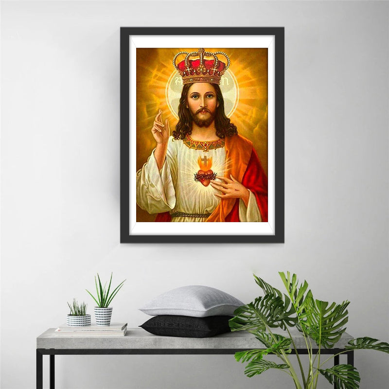 Jesus mit einer Krone Diamond Painting