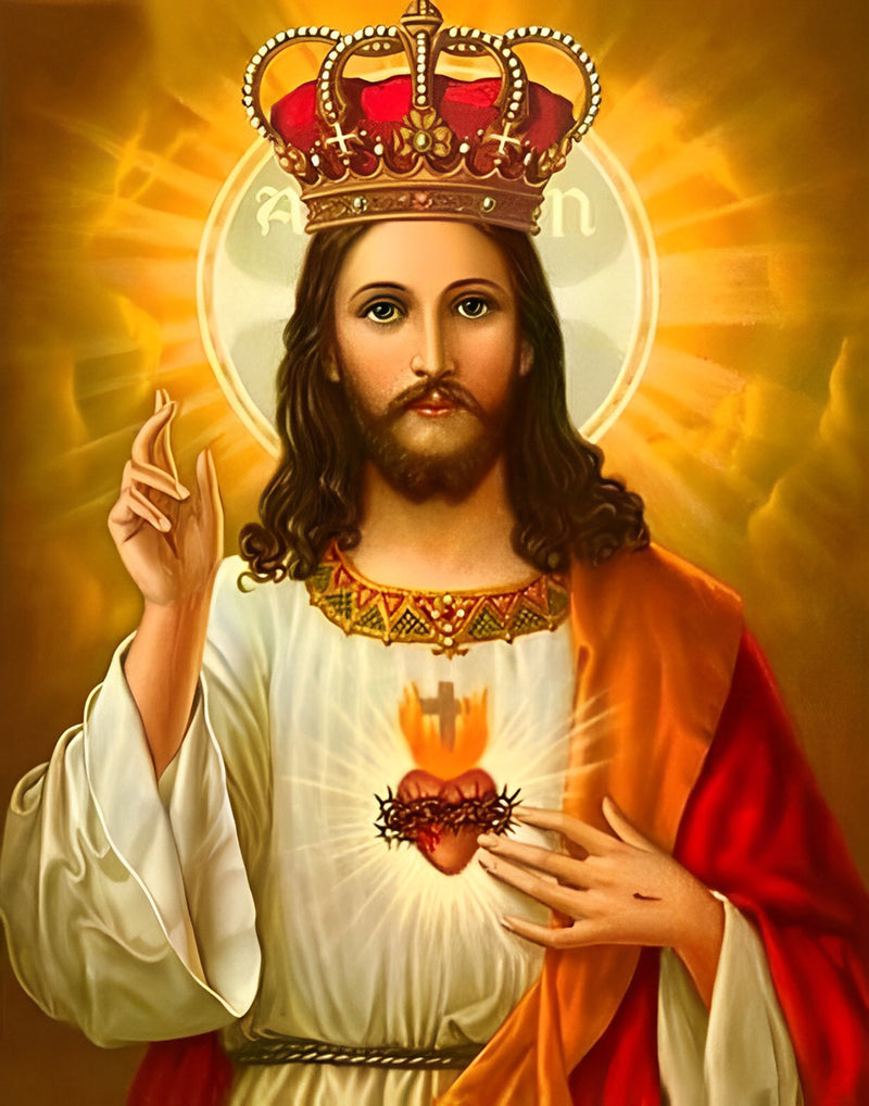 Jesus mit einer Krone Diamond Painting