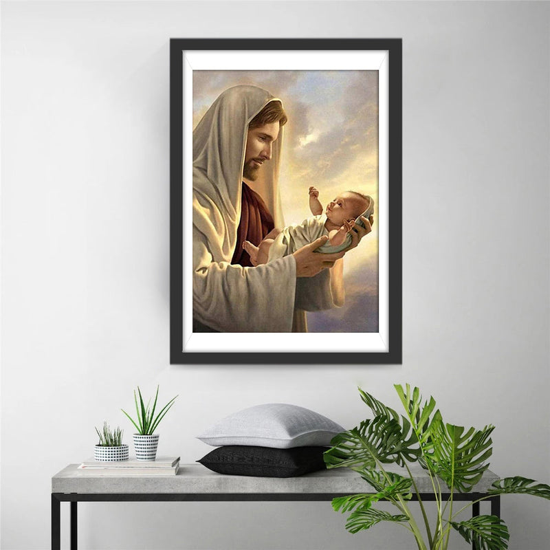 Jesus und das Baby Diamond Painting