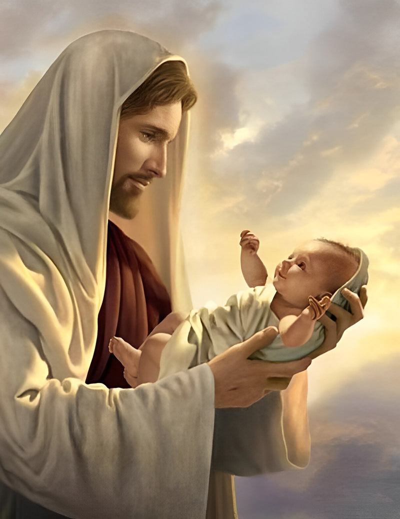 Jesus und das Baby Diamond Painting