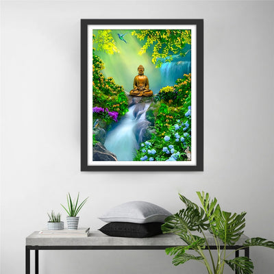 Buddha Wasserfall Diamond Painting