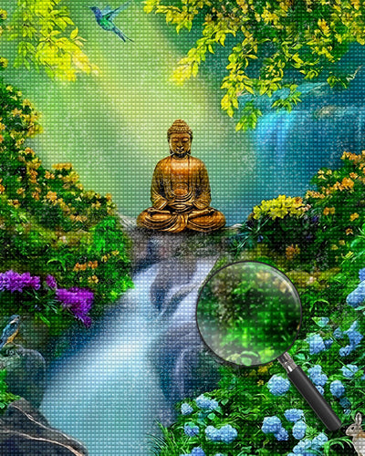 Buddha Wasserfall Diamond Painting