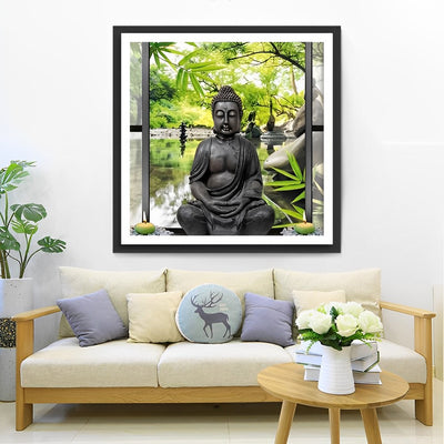 Buddha im Garten Diamond Painting