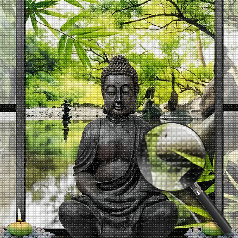 Buddha im Garten Diamond Painting