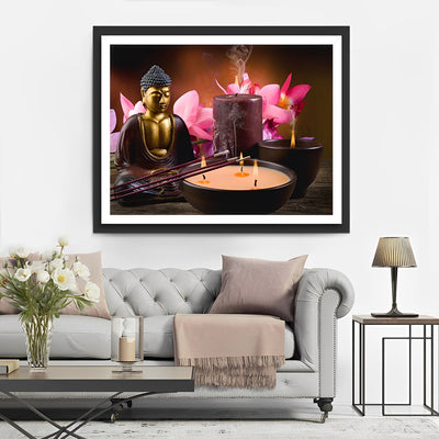 Buddha und Weihrauch Diamond Painting