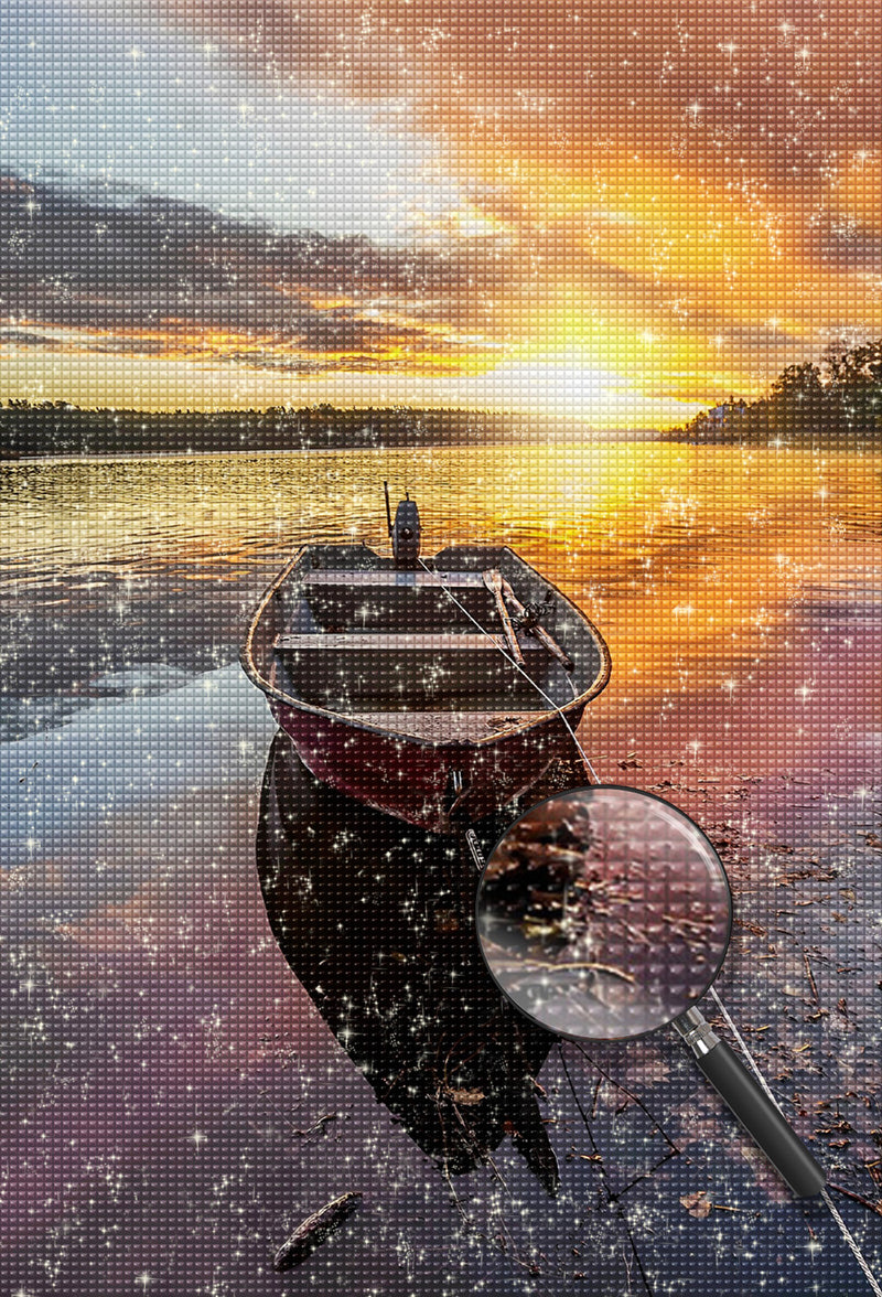 Boot auf dem Wasser Diamond Painting