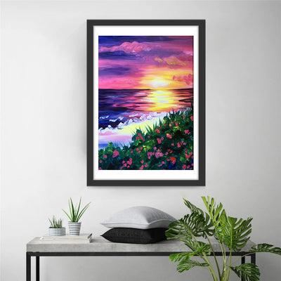 Meer und Blumen Diamond Painting