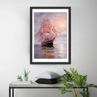 Segelboot auf dem Meer Diamond Painting