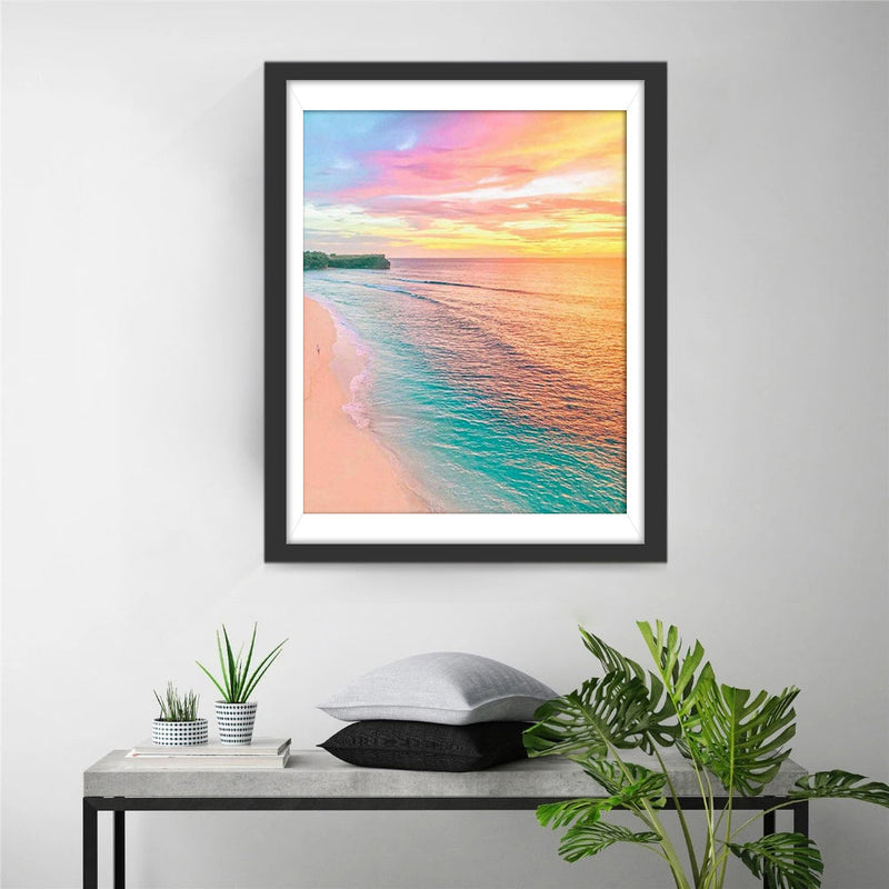 Farbiger Himmel und Meer Diamond Painting