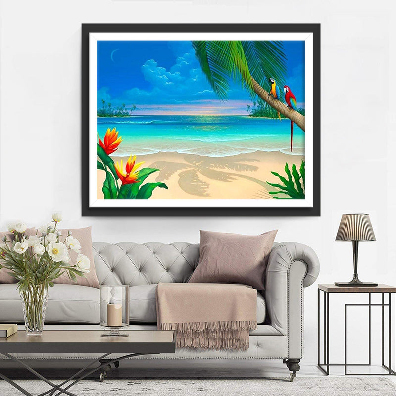 Meer Papageien Sommer Diamond Painting