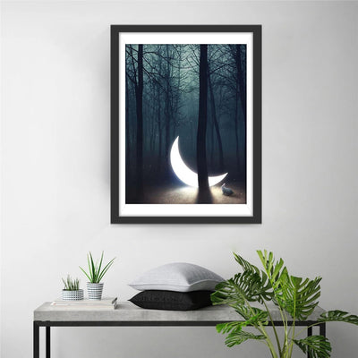 Mond im Wald Diamond Painting