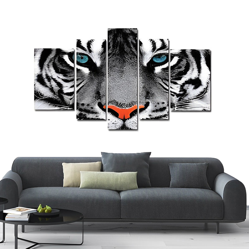 Schwarzer Tiger Diamond Painting 5 teilig