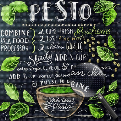 Texte Pesto Diamond Painting