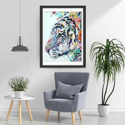 Farbiger abstrakter Tiger Diamond Painting