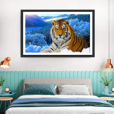 Tiger auf dem Schneeberg Diamond Painting