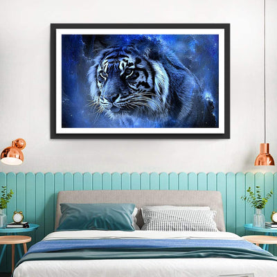 Tiger am blauen Sternenhimmel Diamond Painting