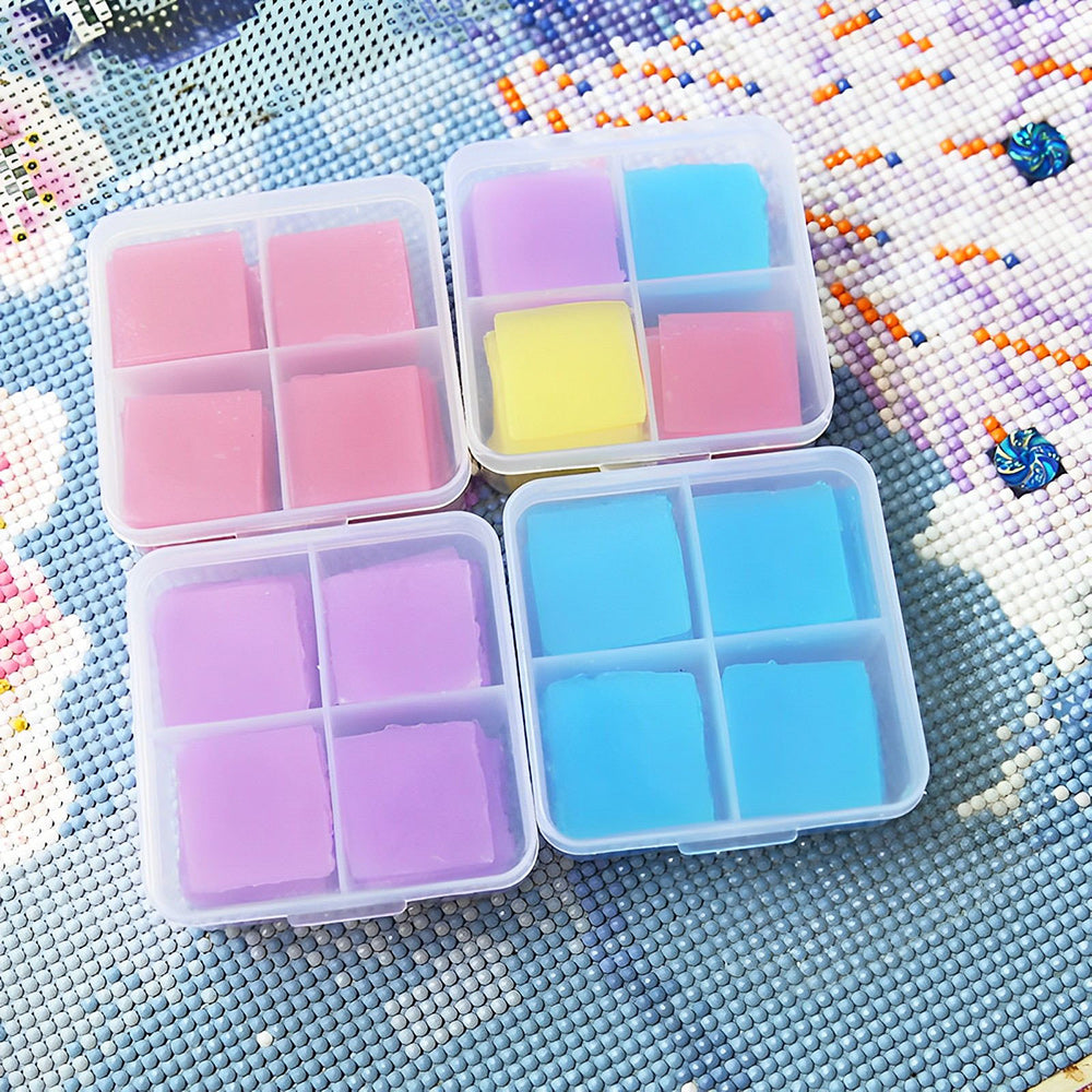 32 Stücke Wachs mit quadratischer Aufbewahrungsbox Diamond Painting Zubehör
