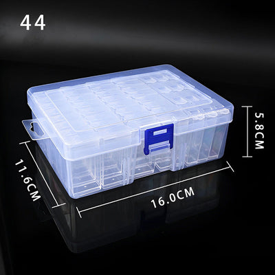 Aufbewahrungsbox mit 24/44/64/80 quadratischen Fläschchen + Aufkleber Diamond Painting Zubehör