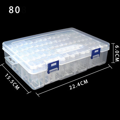 Aufbewahrungsbox mit 24/44/64/80 quadratischen Fläschchen + Aufkleber Diamond Painting Zubehör