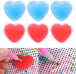 6 Stücke Wachs in Aufbewahrungsboxen herzförmig Diamond Painting Zubehör