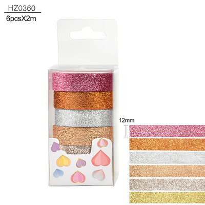 Washi Klebeband Glitzer 6 Stücke 2m*1.2cm Diamond Painting Zubehör