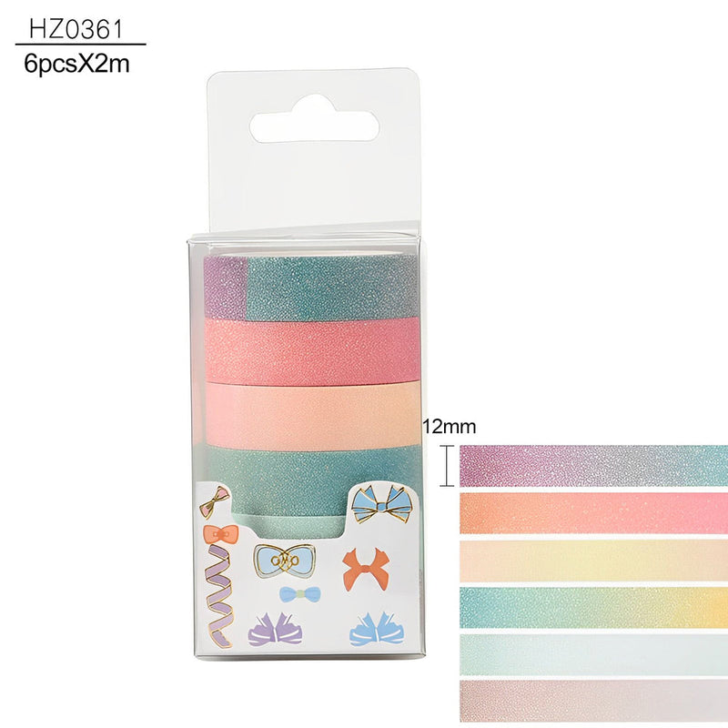 Washi Klebeband Glitzer 6 Stücke 2m*1.2cm Diamond Painting Zubehör