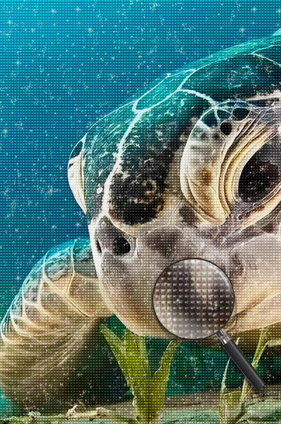 Schildkröte und Seegras Diamond Painting