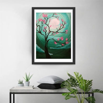 Abstrakter Baum voller Blumen Diamond Painting