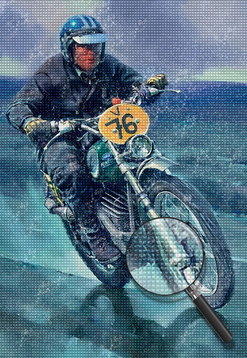 Motorrad am Meer Diamond Painting