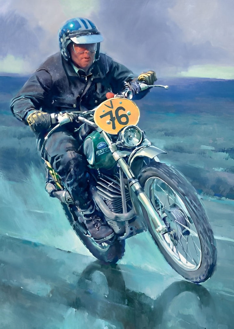 Motorrad am Meer Diamond Painting