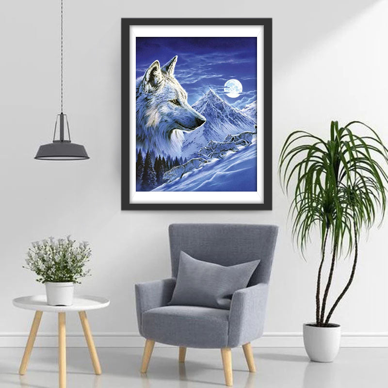 Schneeberg Wolf Diamond Painting