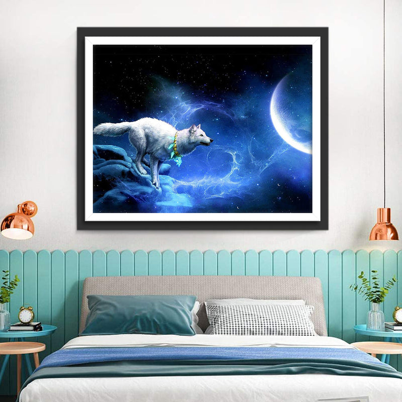 Wolf Mond Diamond Painting