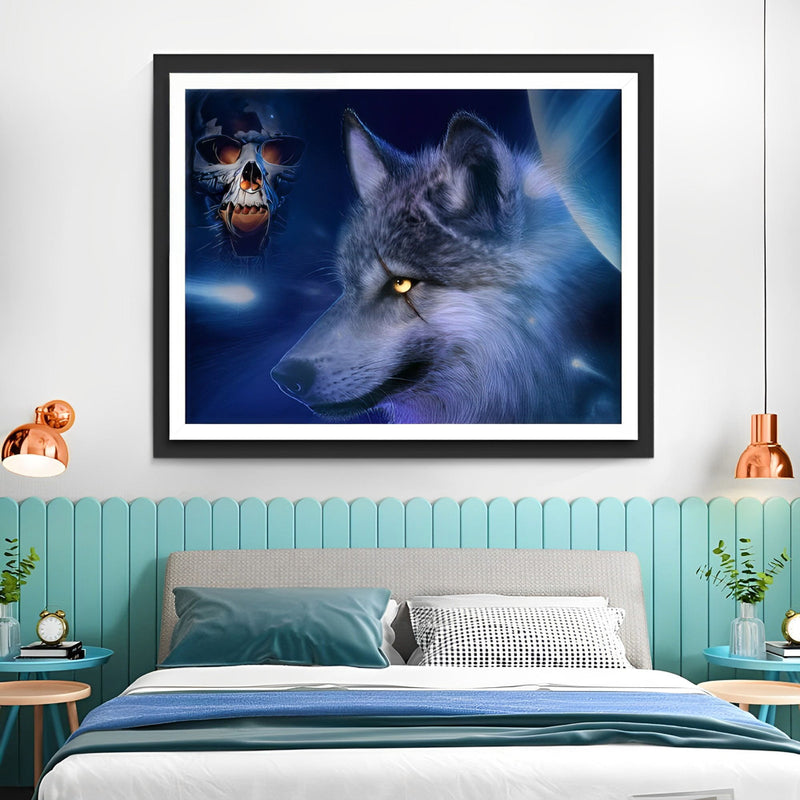 Verletzter Wolfskönig Diamond Painting