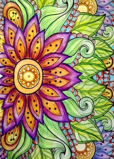 Abstrakte Blume Mandala Diamond Painting