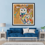 Abstrakte bunte Eule Diamond Painting