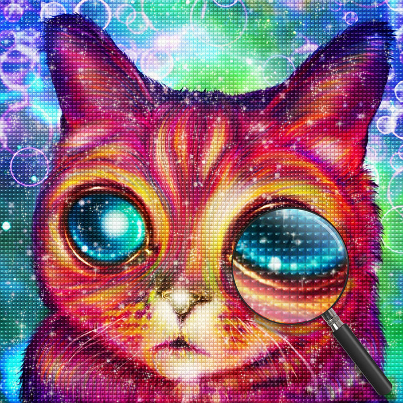 Abstrakte Katze Diamond Painting